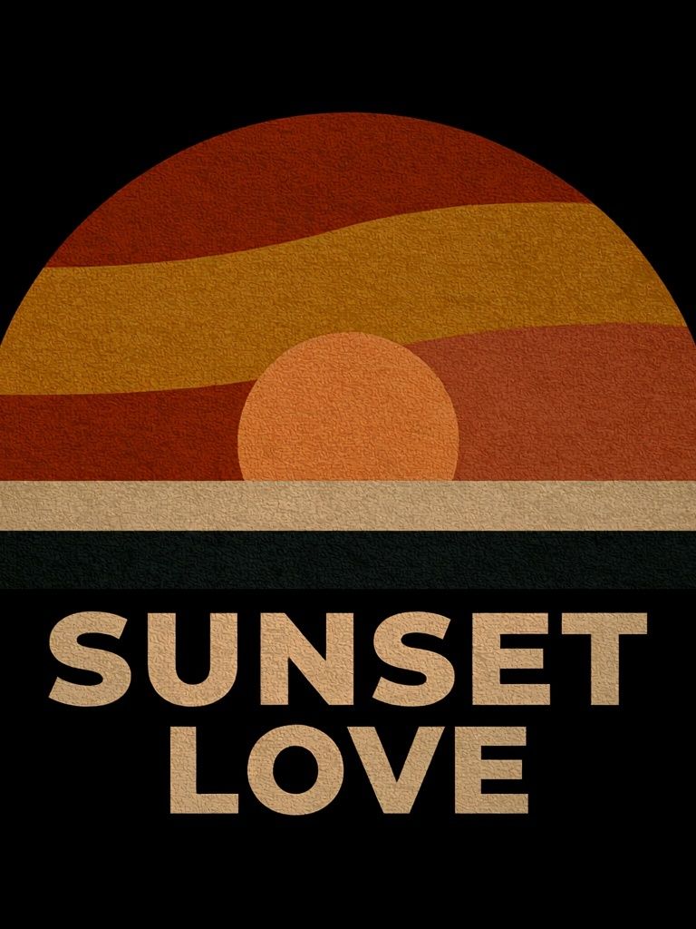Sunset Love Typography Poster. poster — typography art