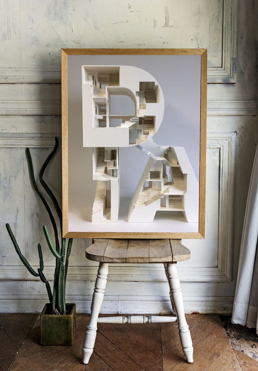 Architectural Letter R Poster. room preview