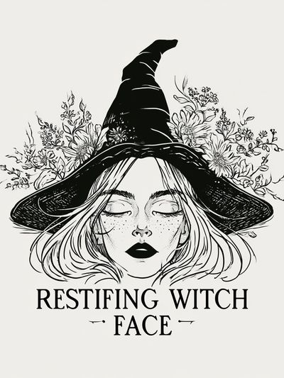 Resting Witch Face Typography Print.