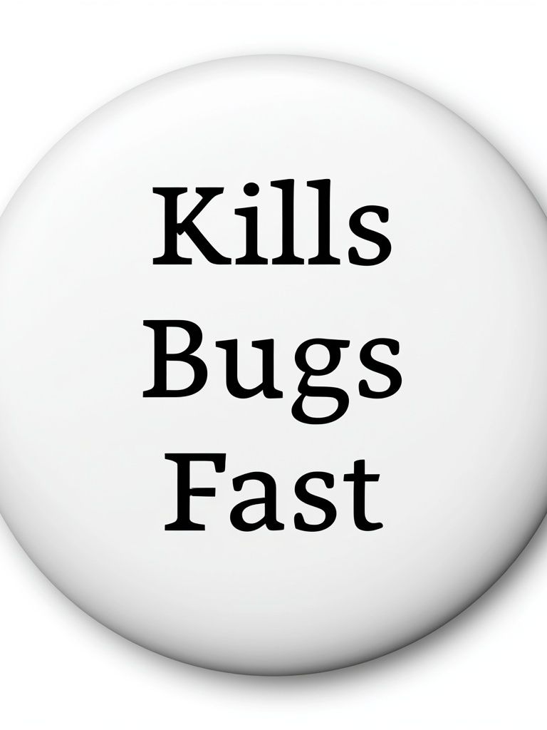 Kills Bugs Fast Typography Poster. poster detail