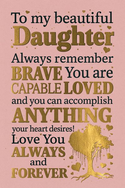 To My Daughter Typography Poster. poster
