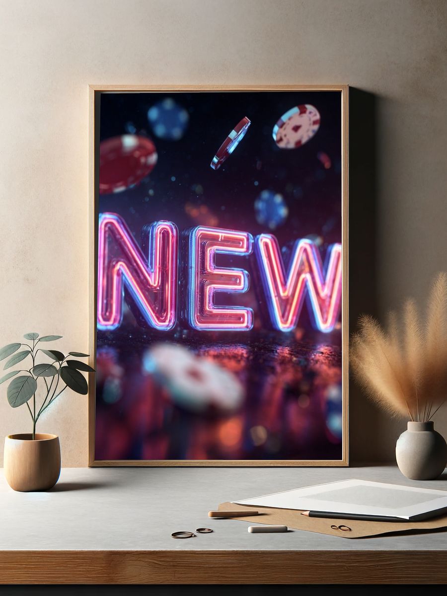 Neon New Typography Poster. — room view 2