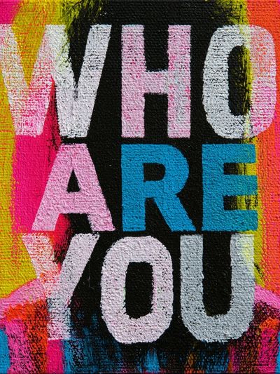 Who Are You Typography Poster.