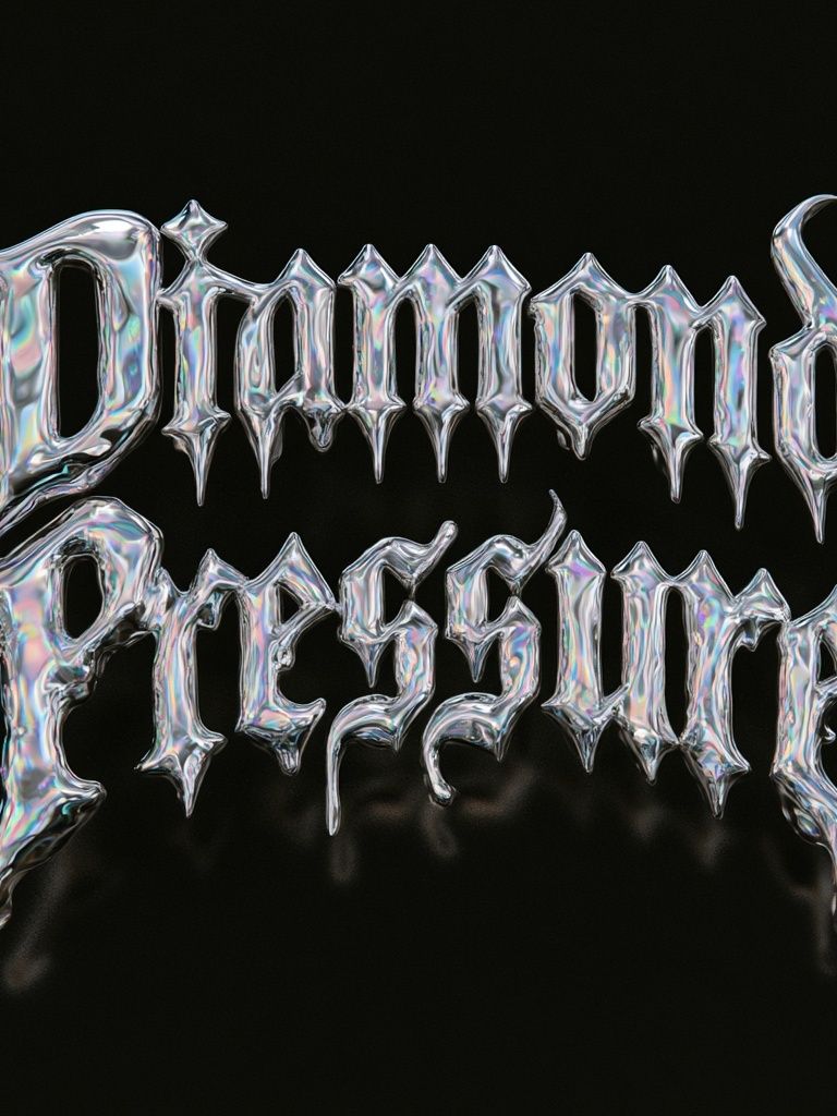 Diamond Pressure Typography Poster. poster — typography art