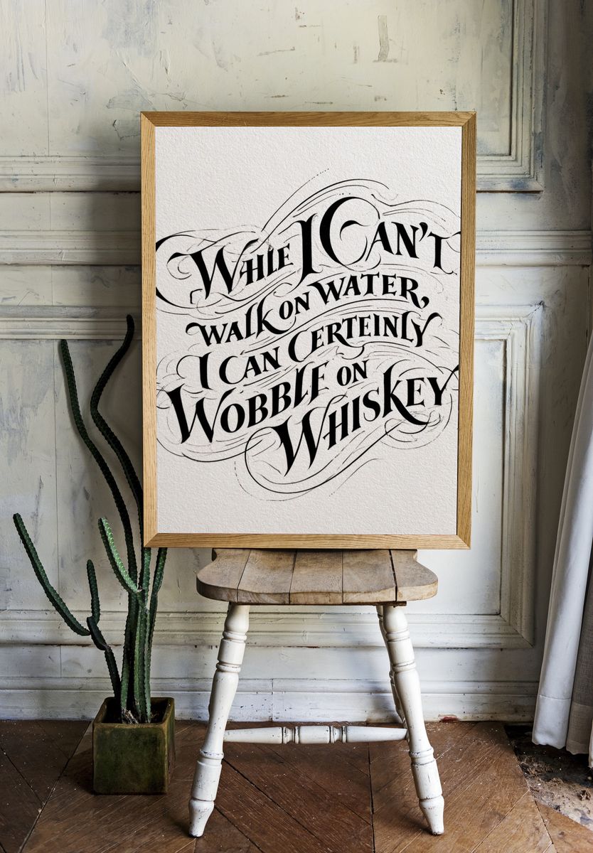 While I Can't Walk on Water Poster. room preview