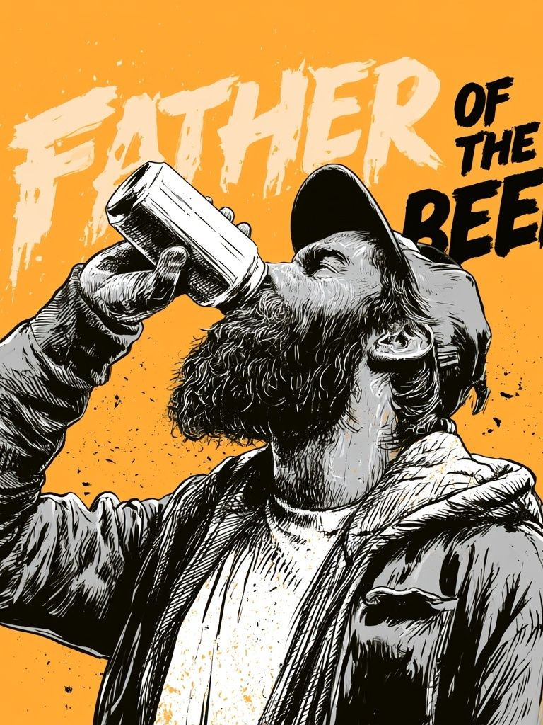 Father of the Beer Typography Poster. poster — typography art