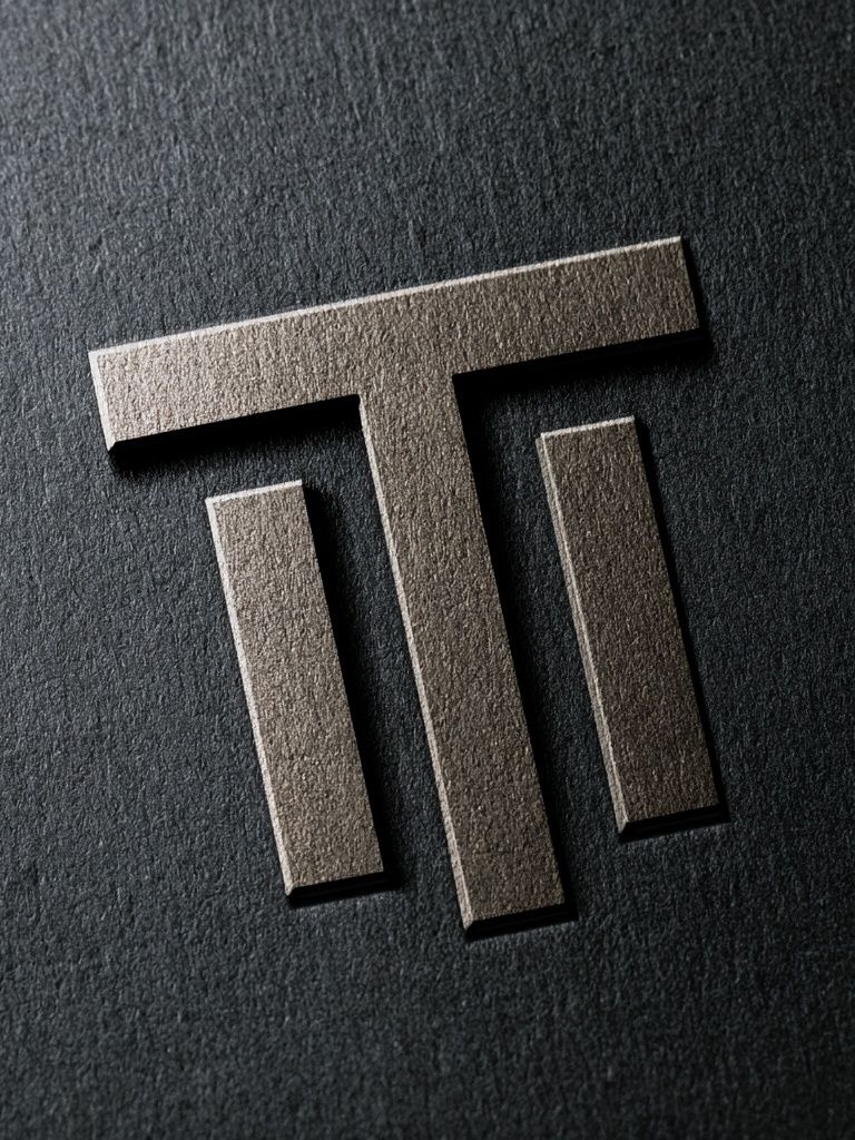 Minimalist T Monogram Poster. poster — typography art