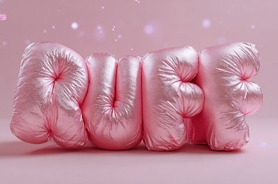 Puff Pink Typography Poster.