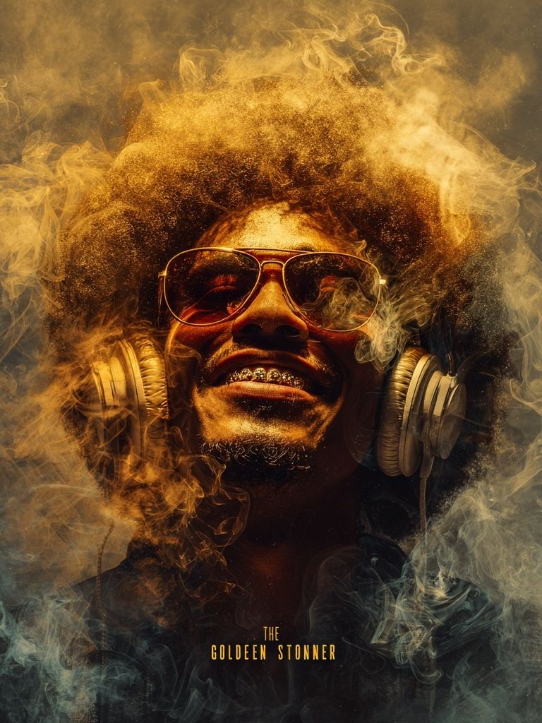 The Golden Stoner Typography Poster. poster — typography art