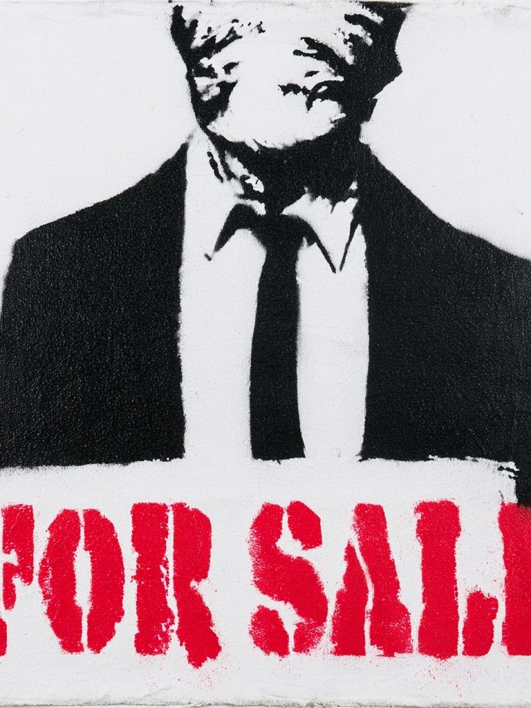 For Sale Stencil Typography Poster. poster detail
