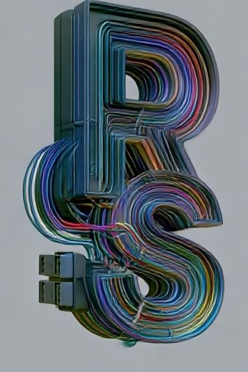 Colorful 3D Letter R S Poster. poster detail