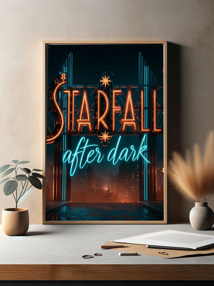 Starfall After Dark Typography Poster. — room view 2