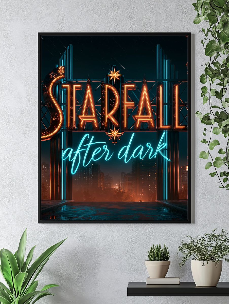 Starfall After Dark Typography Poster. — room view 4
