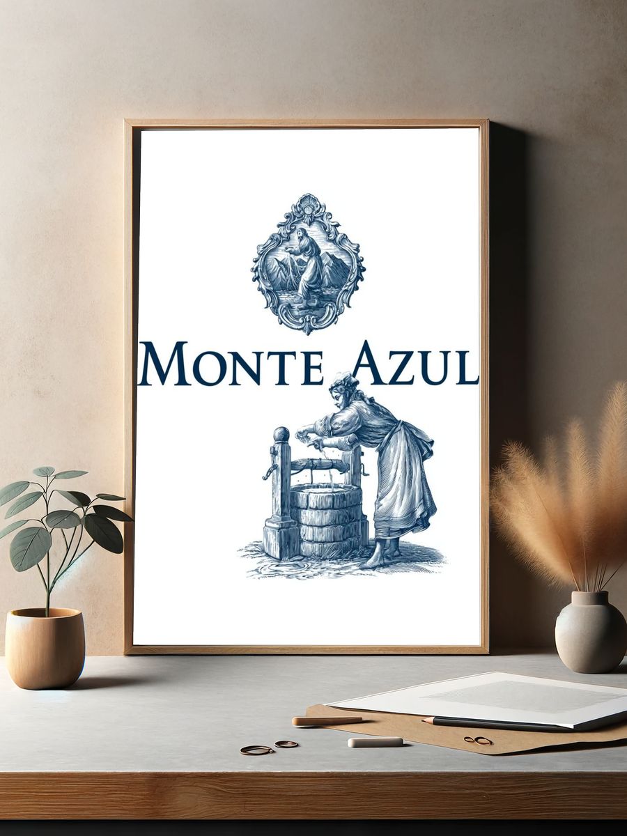 Monte Azul Vintage Typography Poster. — room view 2