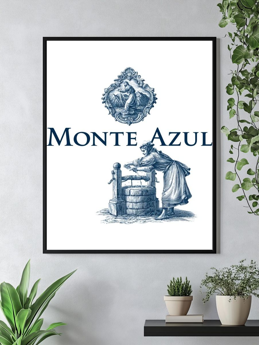 Monte Azul Vintage Typography Poster. — room view 4