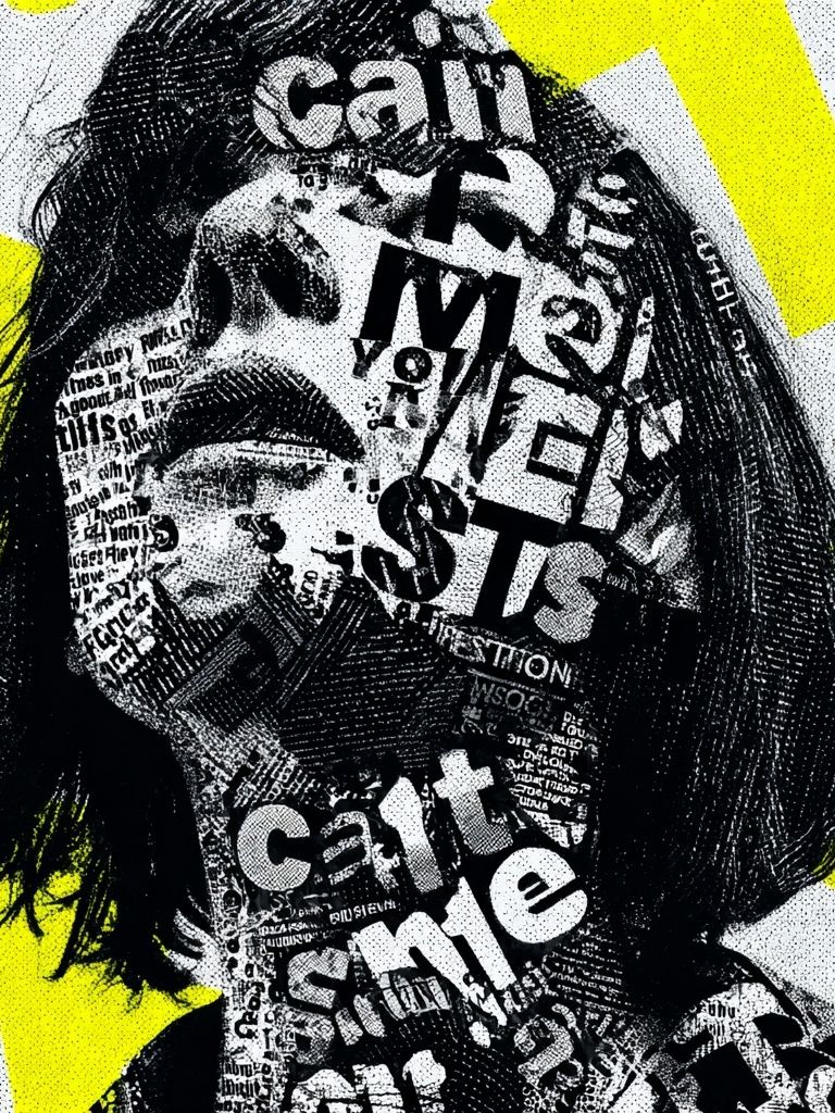 Bold Typography Portrait Poster. poster — typography art
