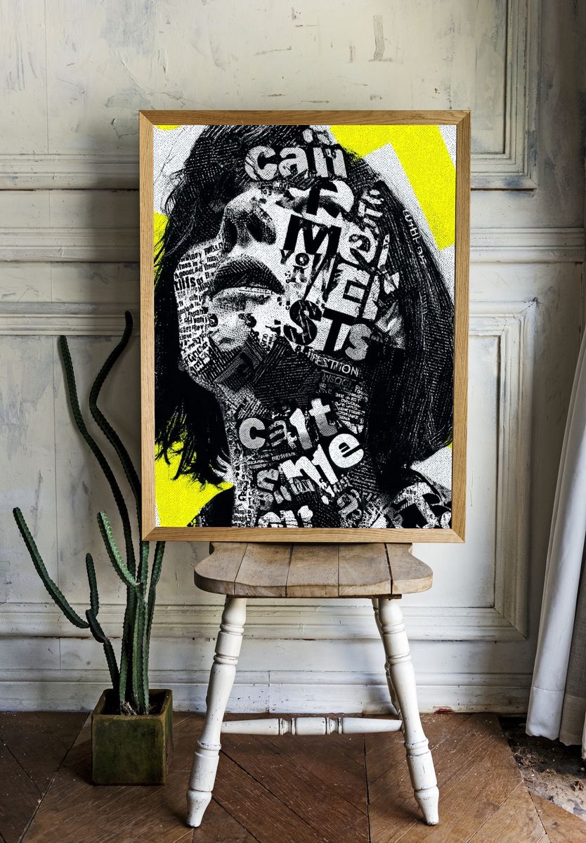 Bold Typography Portrait Poster room preview