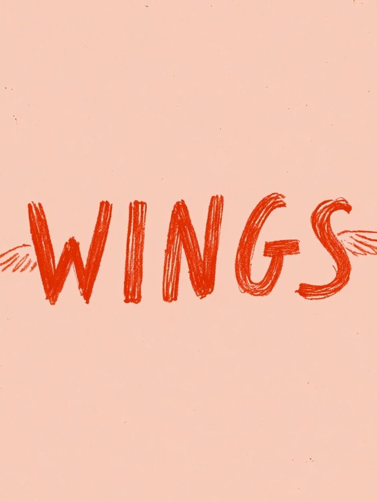 Wings Typography Poster. poster detail