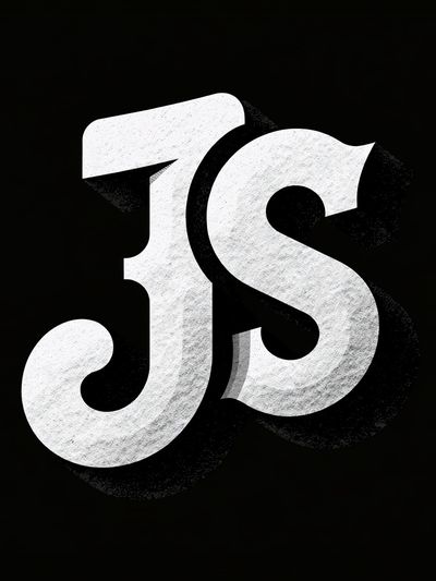 Monogram JS Typography Poster.