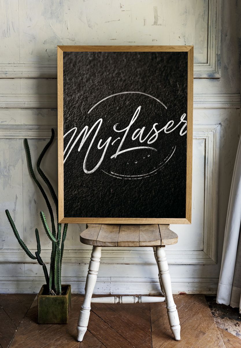 My-Laser Typography Poster. room preview