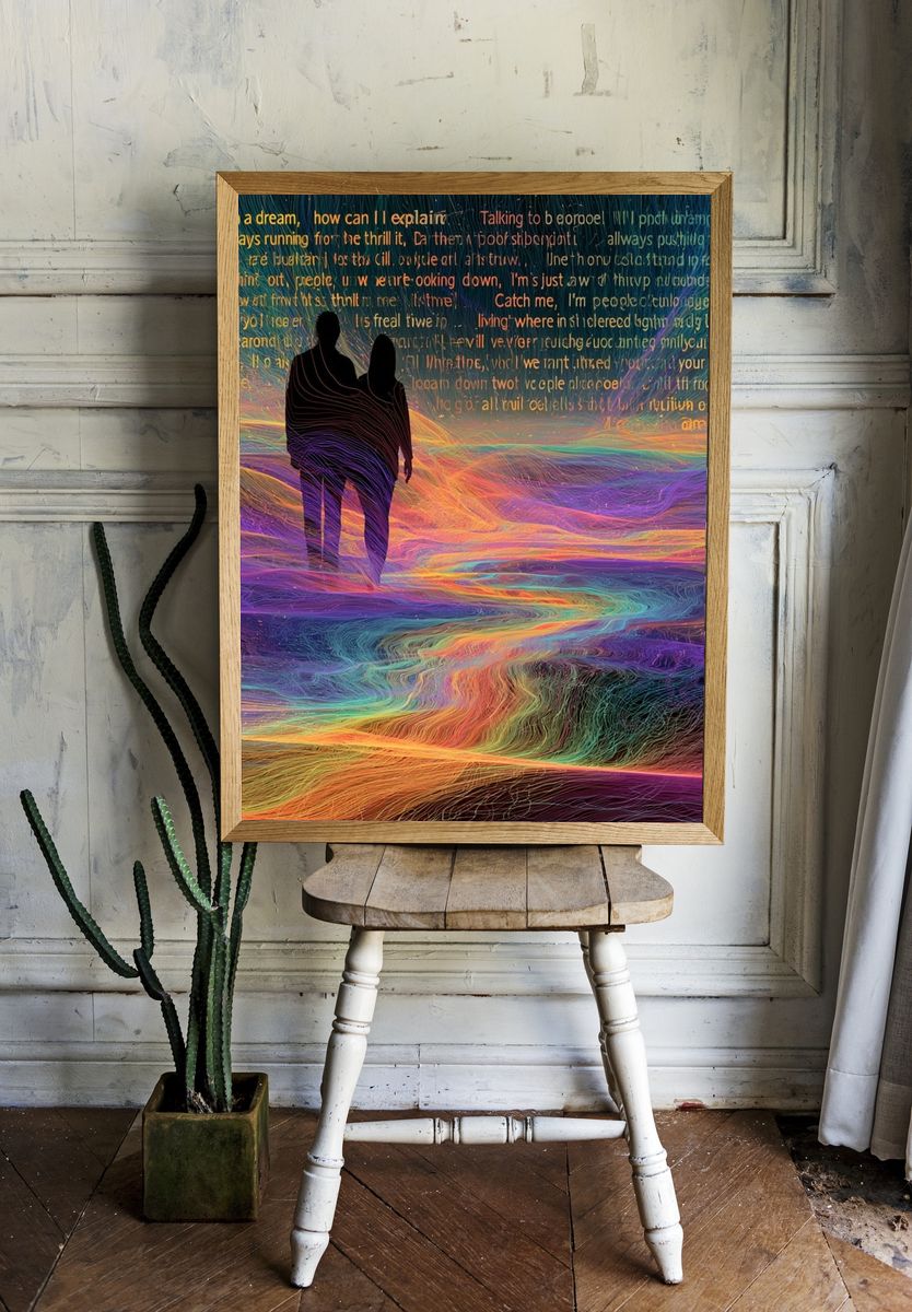 Dream Walk Typography Poster. room preview