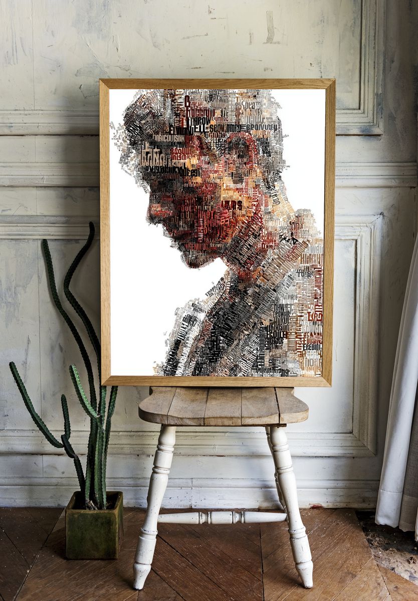 Typographic Portrait Poster. room preview