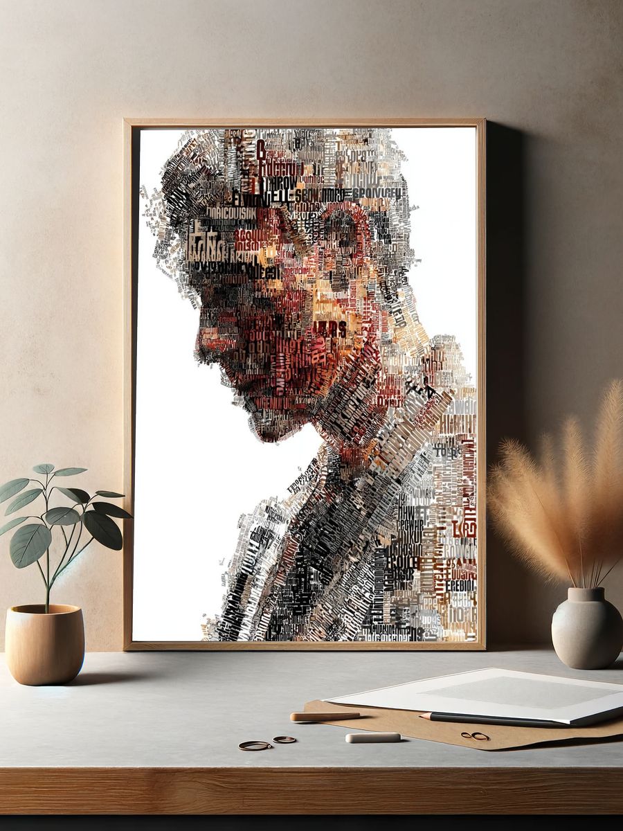 Typographic Portrait Poster. — room view 2