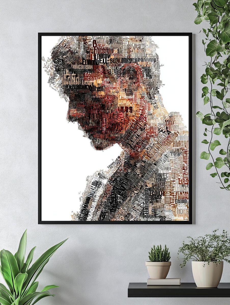 Typographic Portrait Poster. — room view 4