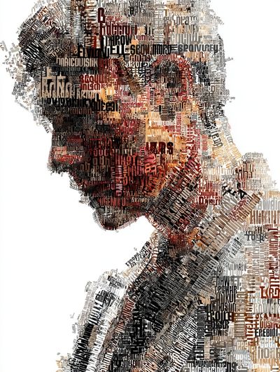 Typographic Portrait Poster.