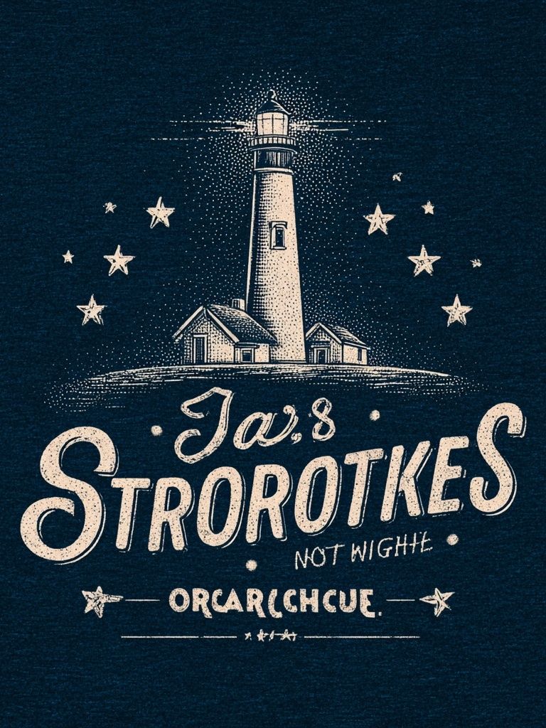 Lighthouse Typography Poster. poster detail