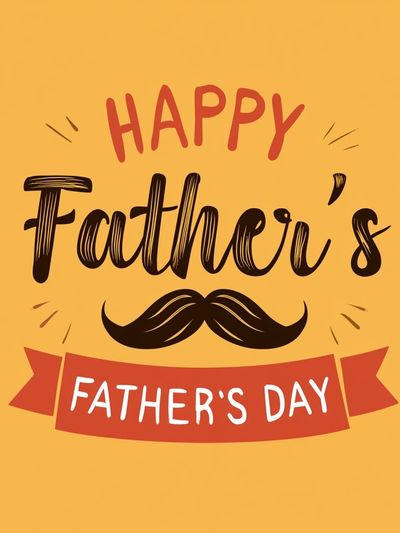 Happy Father's Day Typography Poster.