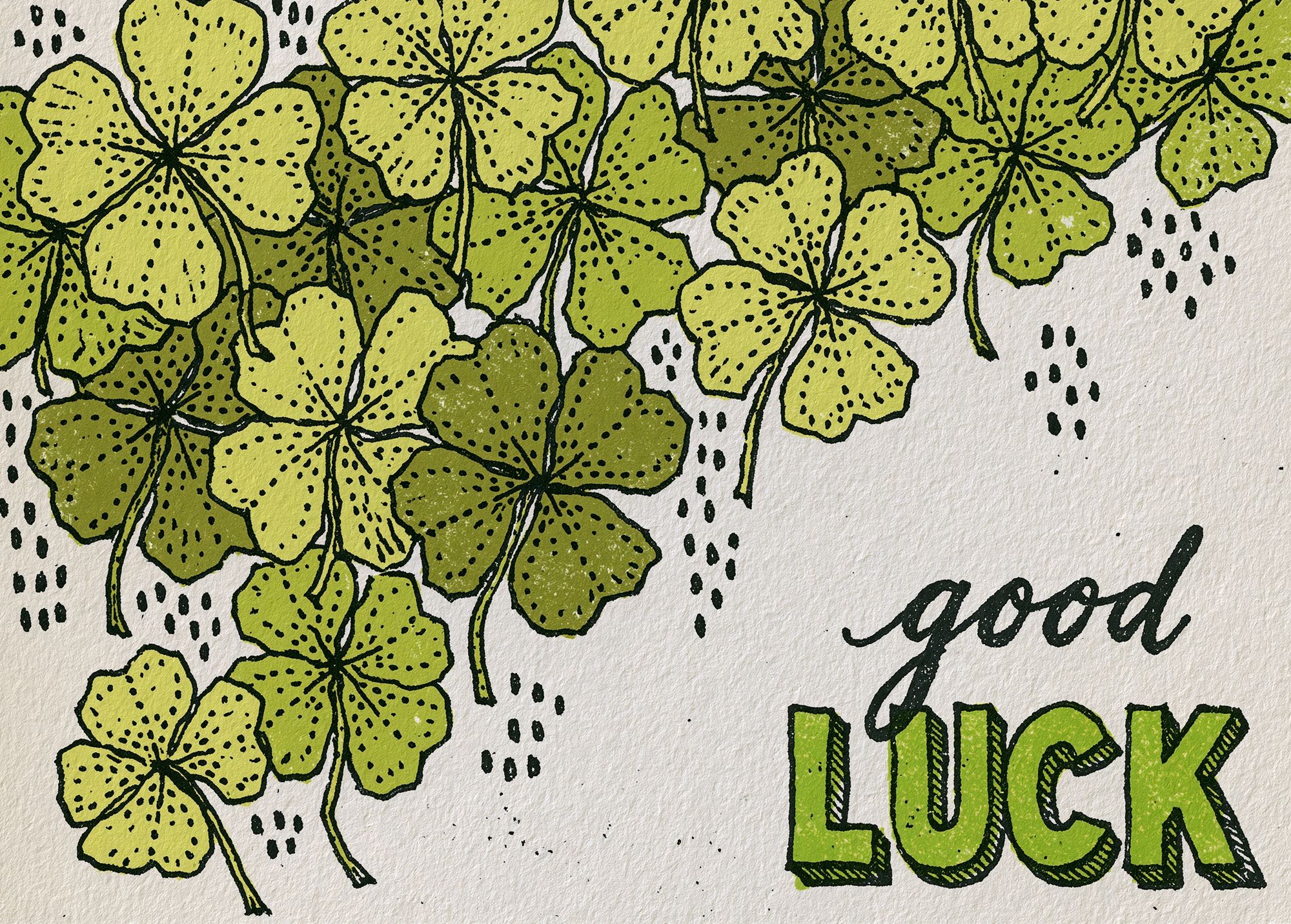 Lucky Clover Typography Print. poster — typography art