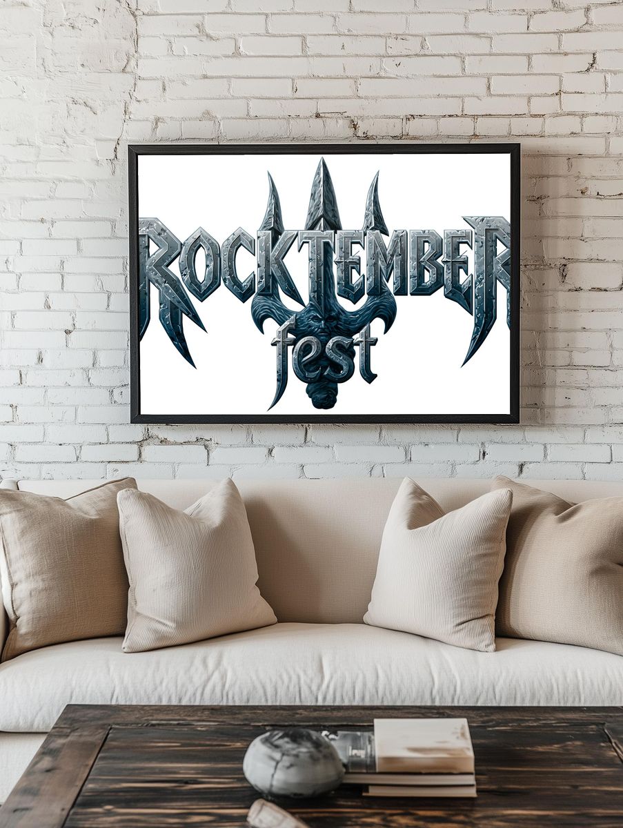 Rocktember Test Typography Poster. room preview