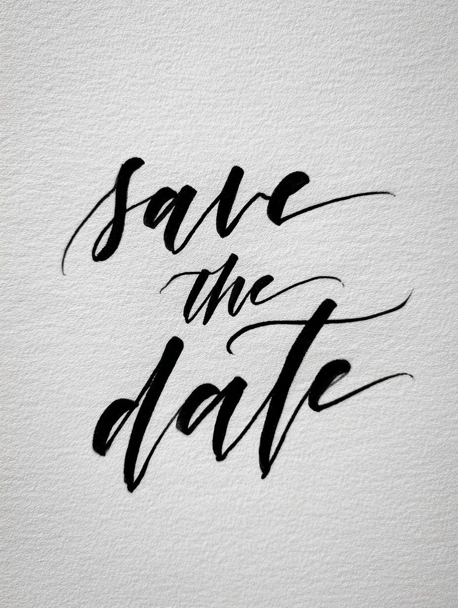 Save the Date — Typography Print. poster detail