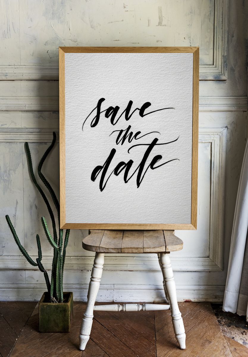 Save the Date — Typography Print room preview