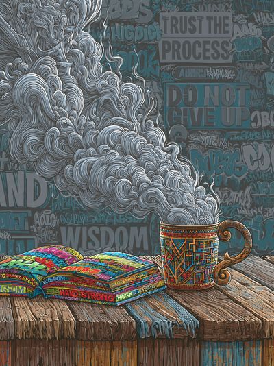 Wisdom and Process Typography Poster.