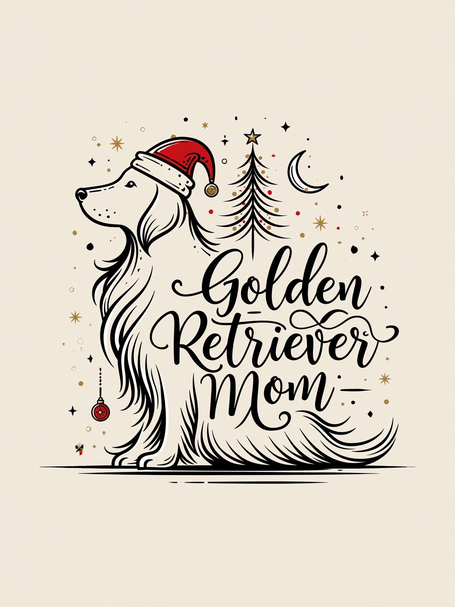 Golden Retriever Mom Typography Poster. poster — typography art