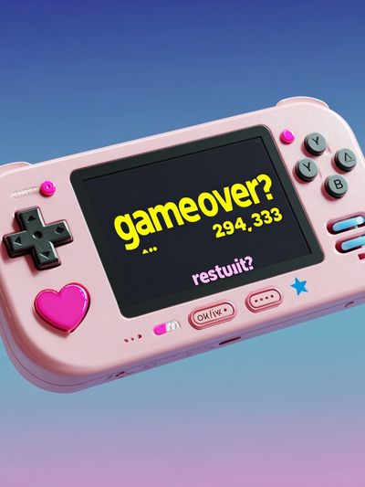 Pastel Game Console Typography Poster.