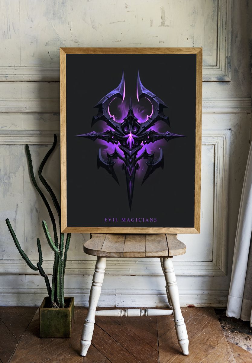 Evil Magicians Typography Poster. room preview