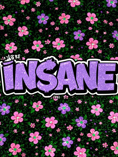 Insane Floral Typography Poster.