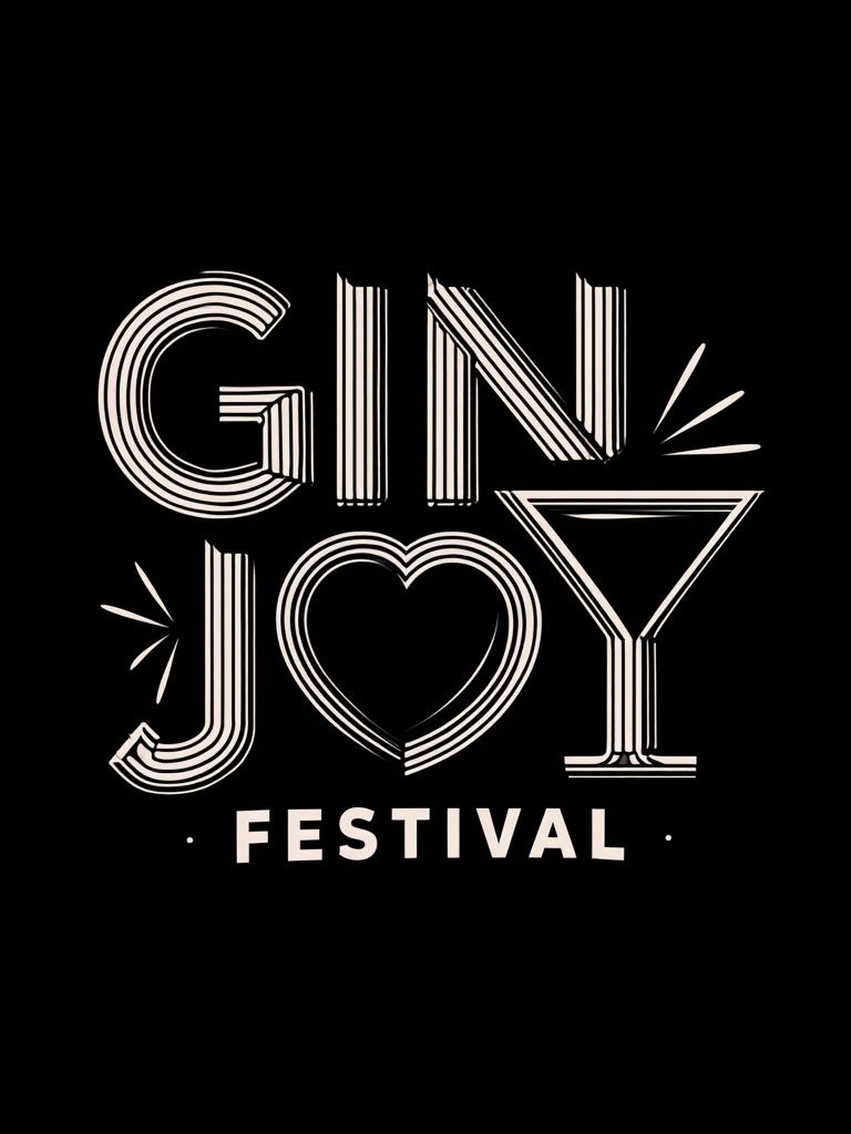 Gin Joy Festival Typography Poster. poster — typography art