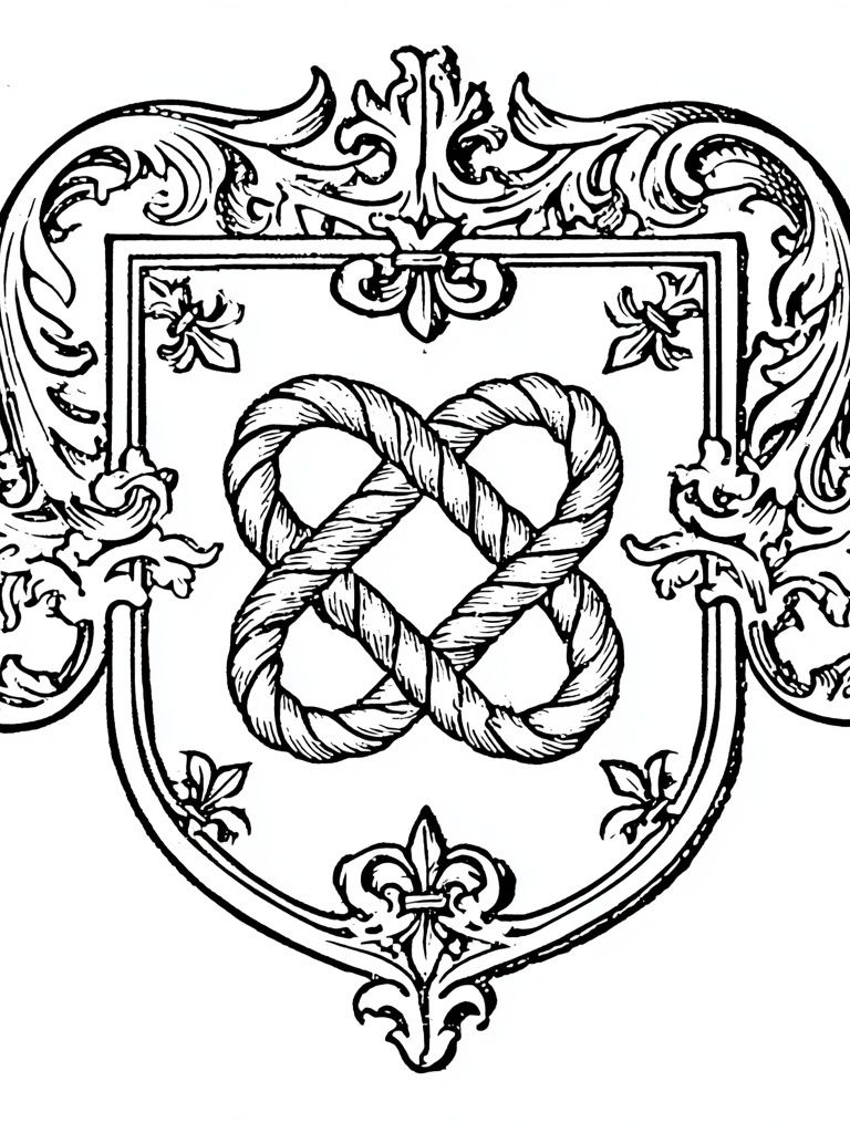 Ornate Rope Knot Typography Print. poster — typography art