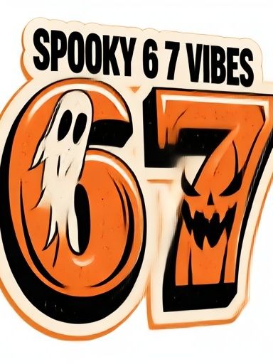 Spooky 67 Vibes Typography Poster. poster detail