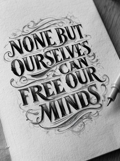 None But Ourselves Typography Poster.