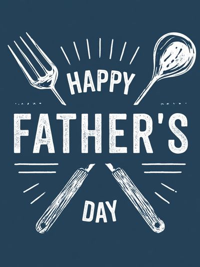 Happy Father's Day Typography Poster.