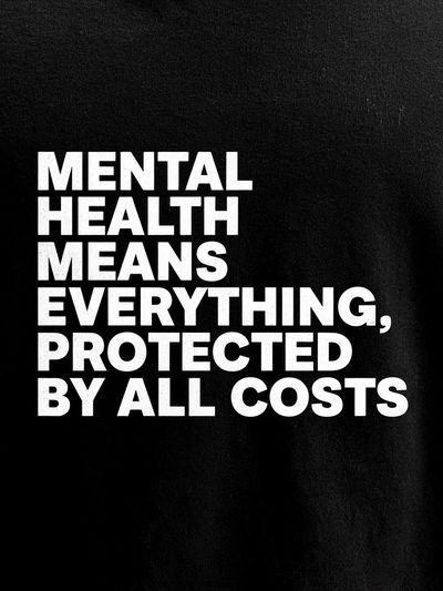 Mental Health Typography Poster.