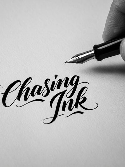 Chasing Ink Typography Poster.