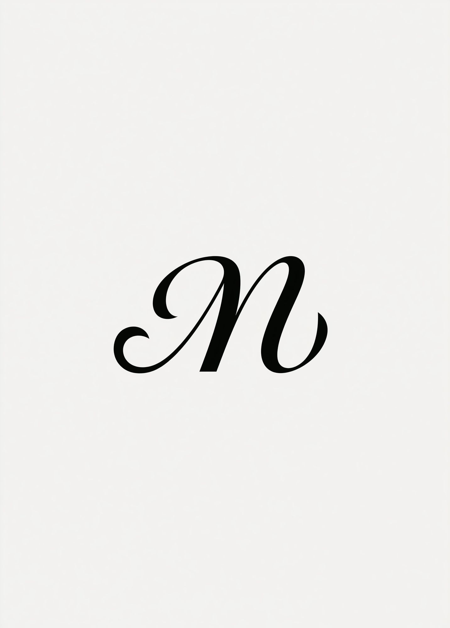 Letter N Typography Poster. poster detail