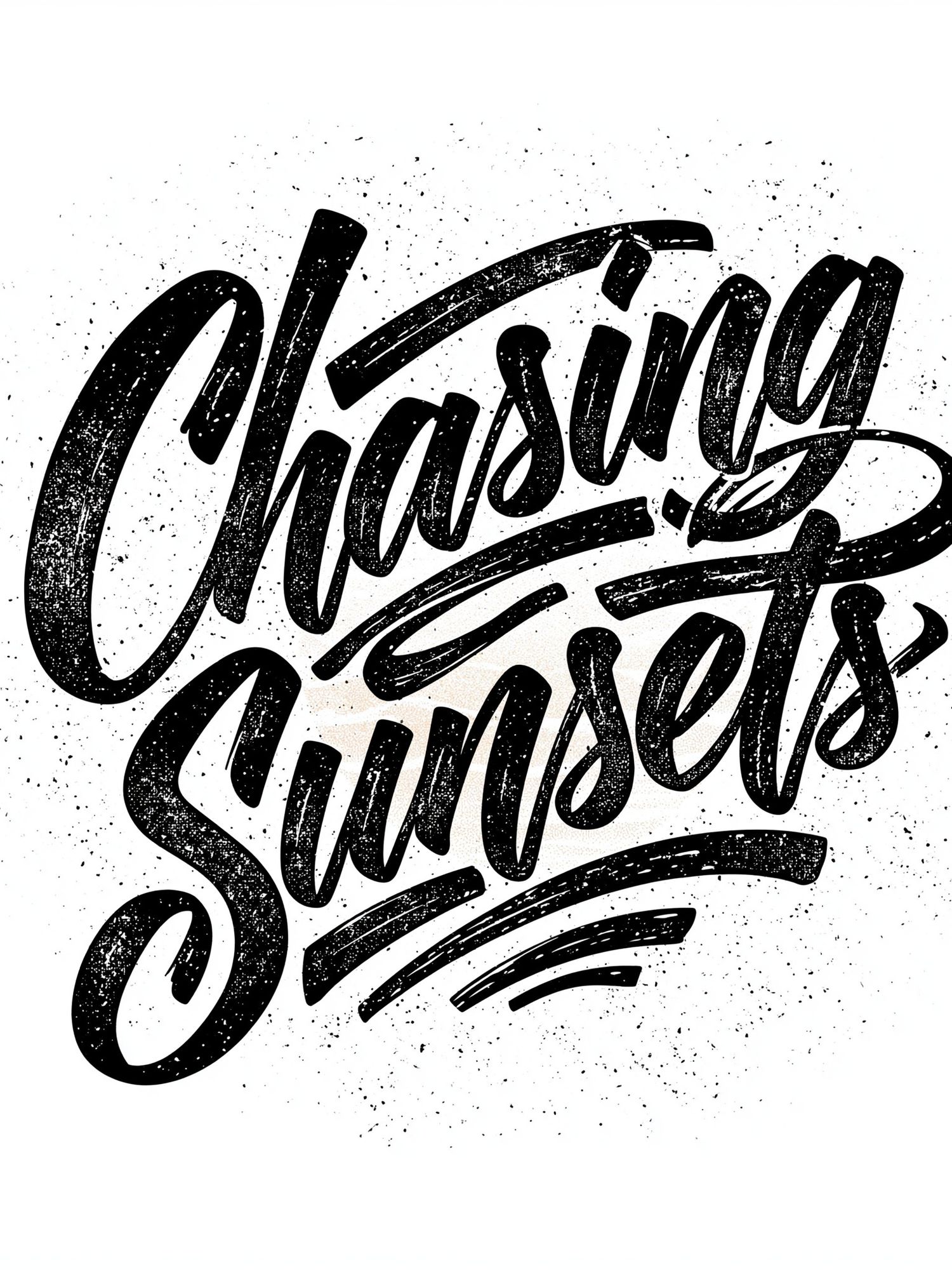 Chasing Sunsets Typography Poster. poster — typography art