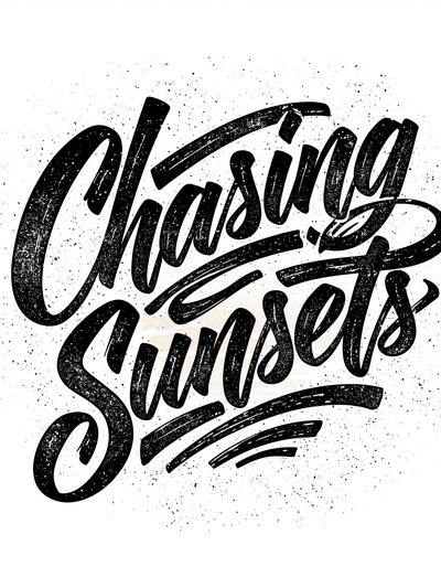 Chasing Sunsets Typography Poster.